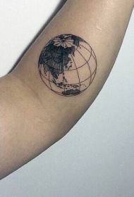 Patron de main tatouage simple ligne noire terre terre