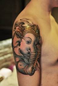 Icona del tatuaggio grande elefante carino