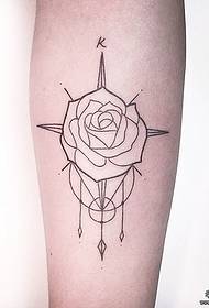 Cov kab caj npab me tau nce lub ntsej muag tattoo qauv