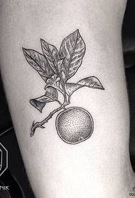 Točka ruke, bodljasta linija, uzorak tetovaže voća