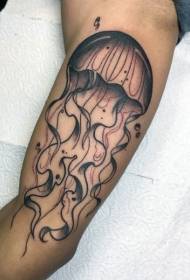 Brazo simple pintado hermoso patrón de tatuaje de medusa