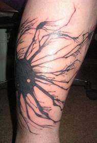 공포 스타일 거미 검은 팔 문신 패턴