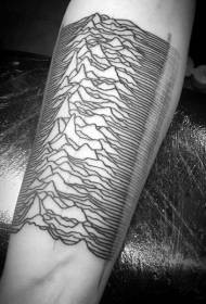 Arm enkel tatoveringsmønster på svart linje