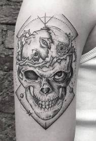 Einfach schwaarz a gro Tattoo Muster um Aarm