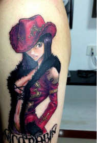 Kar kalóz király Nicole Robin rajzfilm tetoválás minta