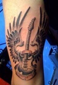 Tatuaje de guitarra eléctrica tatuaje de guitarra eléctrica ás de ángel tatuaje de brazo feminino