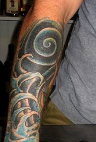 Tattoo colored wavy tattoo pattern