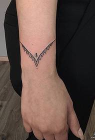 Modello piccolo tatuaggio semplice semplice pizzo pizzo braccio piccolo