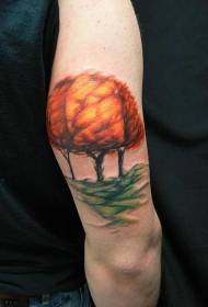 Arm color beautiful maple tattoo pattern