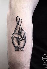 Pequeño brazo mano línea tatuaje tatuaje patrón