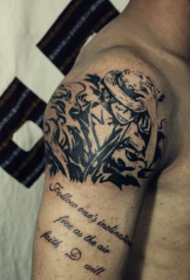 Modello di tatuaggio del fumetto di One Piece Luffy con le braccia fresche