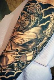 Piccolo ritratto di pungiglione in bianco e nero e modello di tatuaggio del braccio a clessidra