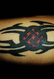 Design round totem arm tattoo pattern