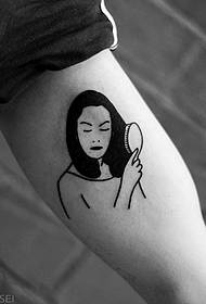 Big arm small fresh simple girl tattoo pattern