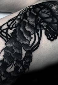 Arm musta meduusan tatuointikuvio