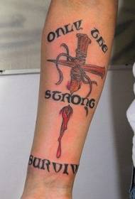 Кровотечі хрест характер татуювання рука малюнок