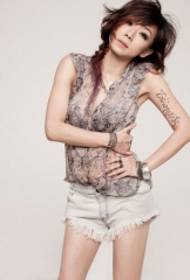 Corak Tattoo Watak Bahasa Sandy Lam Arms