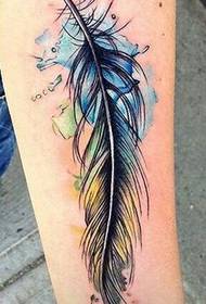 Bonic tatuatge de plomes al braç