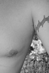 Modellu di tatuaggi di bracciale di bracciu di filu barbatu