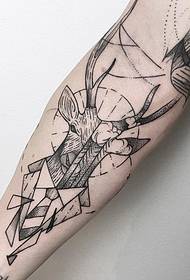 Geometrija malog dijela ruke, uzorak tetovaže od uboda