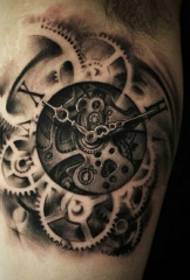 Braccio all'interno del modello di tatuaggio orologio 3d