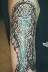 Big black ash large dream catcher tattoo pattern