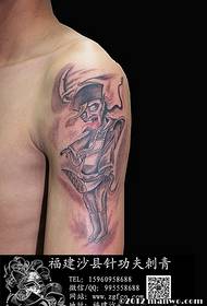 Tatuaggio di zombi personalizzato sul braccio grande
