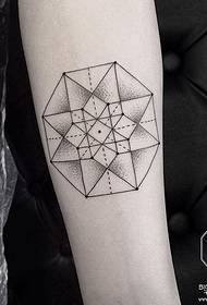 Brako geometrio punkto dorno malgranda freŝa tatuaje tatuaje ŝablono