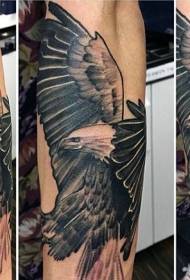 Impressionante realista di mudellu di tatuaggio di bracciu d'aguila