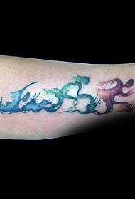 Arm Aquarell olympischen Emblem Tattoo Muster