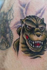 Pátrún tatú tatú stíle cartúin godzilla avatar