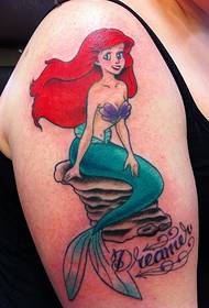 Desolate love story mermaid tattoo
