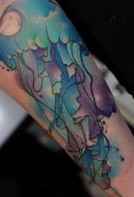 Pola tattoo jeli multicolored sederhana