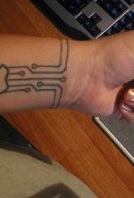 Caj npab kua logo thiab lub rooj tsav xwm hauv xov tooj cua tattoo txawv