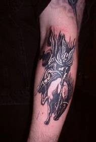 Arm wakuda inki viking wankhondo tattoo dongosolo