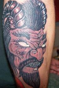 Арм хорни мооди намрштен узорак портретне тетоваже
