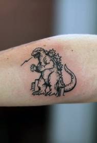 Arm eenvoudige zwarte lijn kleine roddel tattoo patroon