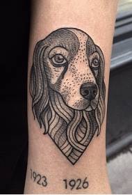 Braccio piccolo tatuaggio nero ritratto del tatuaggio