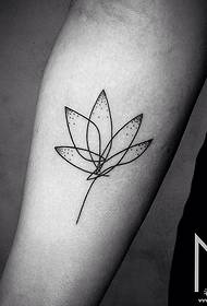 Lille arm lotus punkt torn minimalistisk tatovering mønster