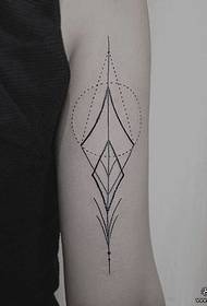 Tatuering mönster med stor arm geometriska linjer