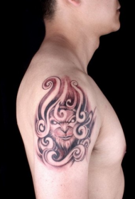 Moška roka super čeden vzorec tatoo Sun Wukong