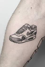 Kar cipők, szúró vonal tetoválás minta