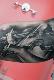 model realist tatuazhi tërheqje violine