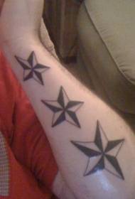 Braccio tre stelle nautiche modello tatuaggio