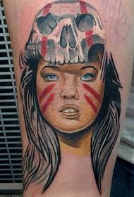 Arm color tribal women tattoo pictures