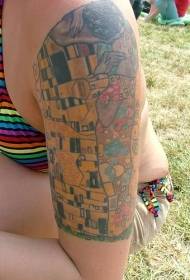 Veliko ročno obarvan vzorec tatoo Gustav Klimt