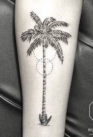 Линия жала Bristlet татуировки татуировки кокосовой пальмы
