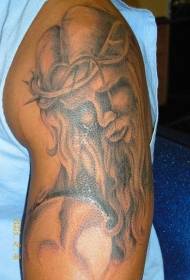 Wzór tatuażu Korona Jezusa z dużym cierniem