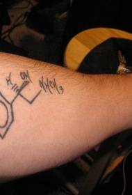 Arm molekylær type symbol tatoveringsmønster