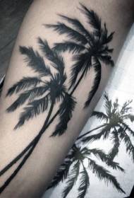 Modello realistico del tatuaggio del braccio della palma nera